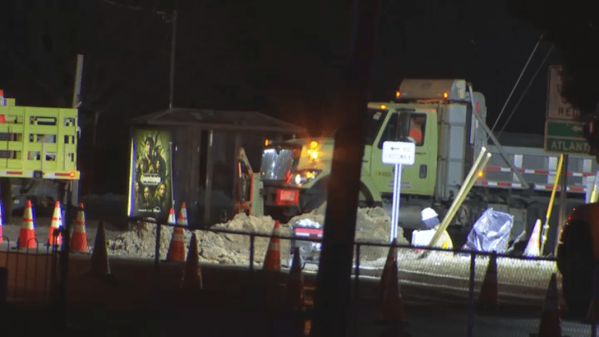 Crews work on Black Horse Pike
