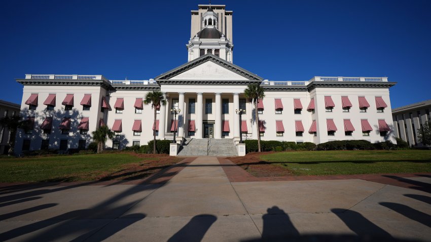 FILE – The Old Florida Capitol is seen with the tower of the current Florida Capitol rising behind, during a legislative session in Tallahassee, Fla., March 6, 2025.